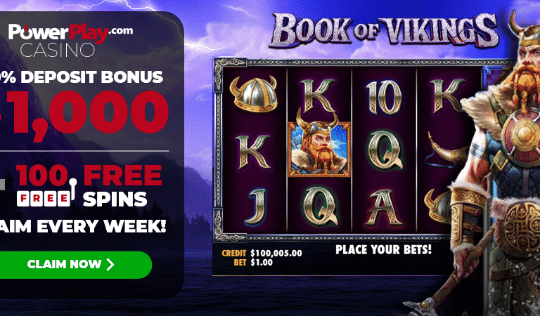 100 Free Spins on Book of Vikings – Power Play Casino