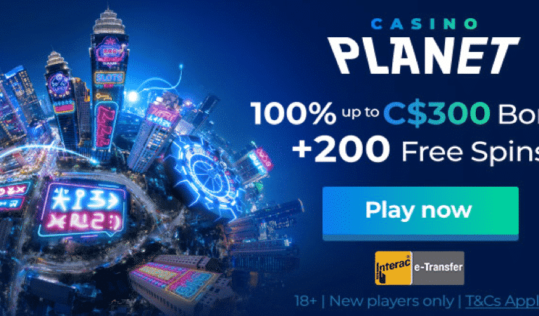 $300 Bonus + 200 Spins on Book of Dead at Casino Planet
